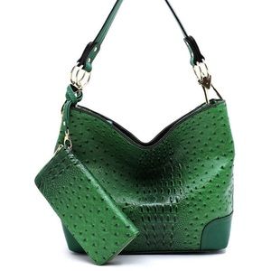 Alligator 2-1 Bucket bag. Faux vegan leather